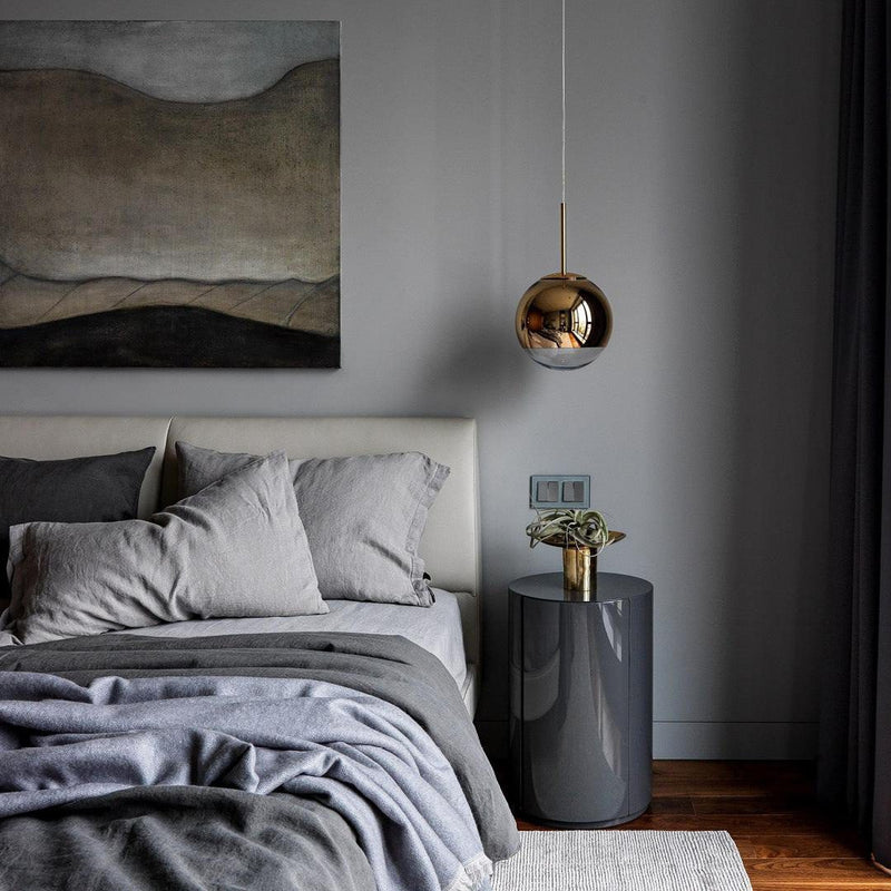 Gold Mirror Ball Pendant Light