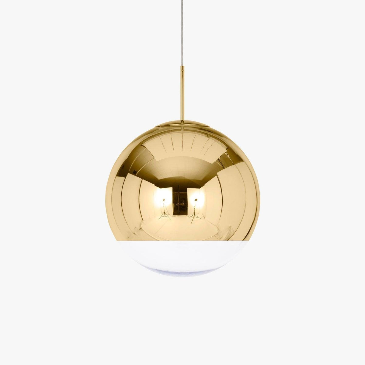 Gold Mirror Ball Pendant Light - image 2