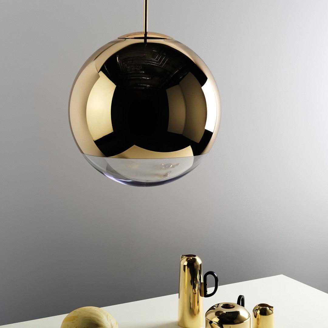 Gold Mirror Ball Pendant Light view 4