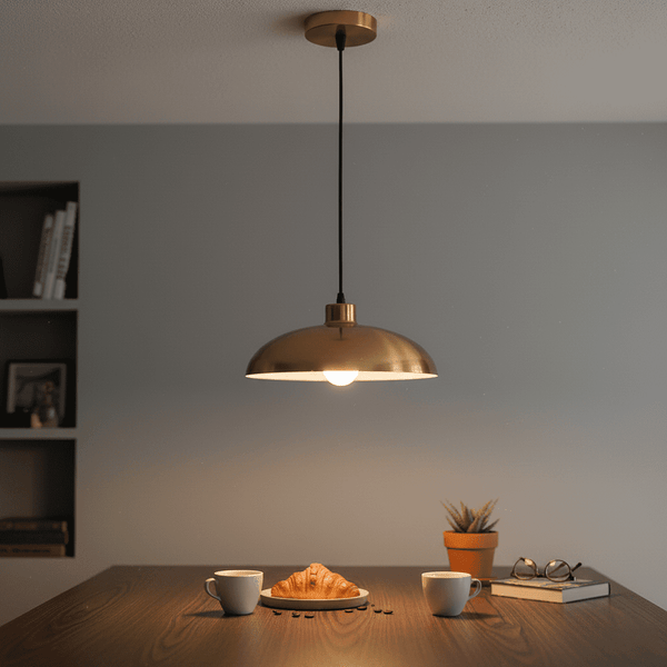 Brushed Gold Coupe Pendant Light