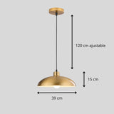 Brushed Gold Coupe Pendant Light view 2
