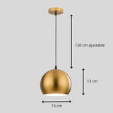 Gold Sphere Pendant Light view 3