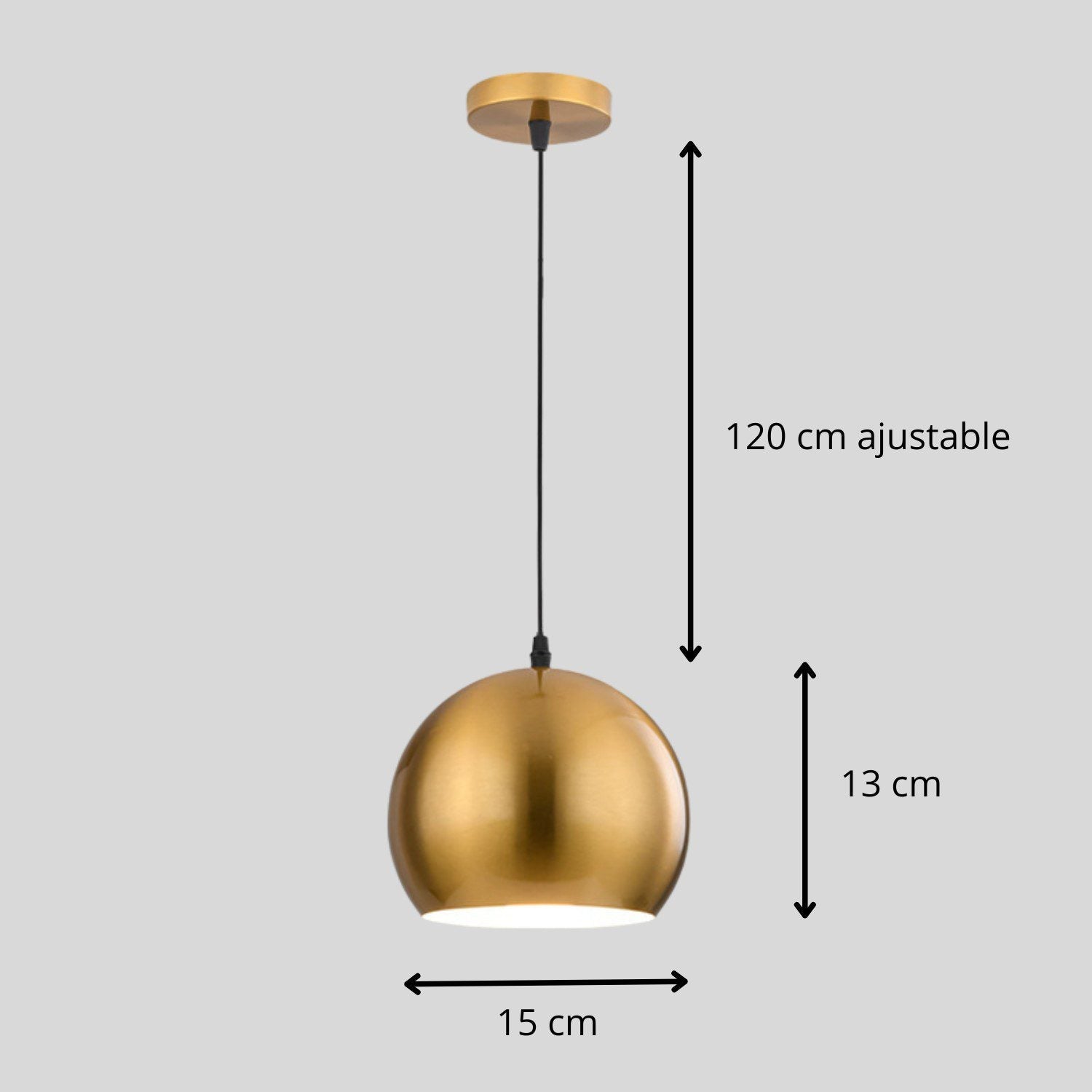 Gold Sphere Pendant Light view 3