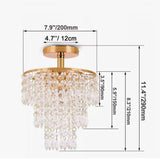 Gold Semi Flush Ceiling Light view 8