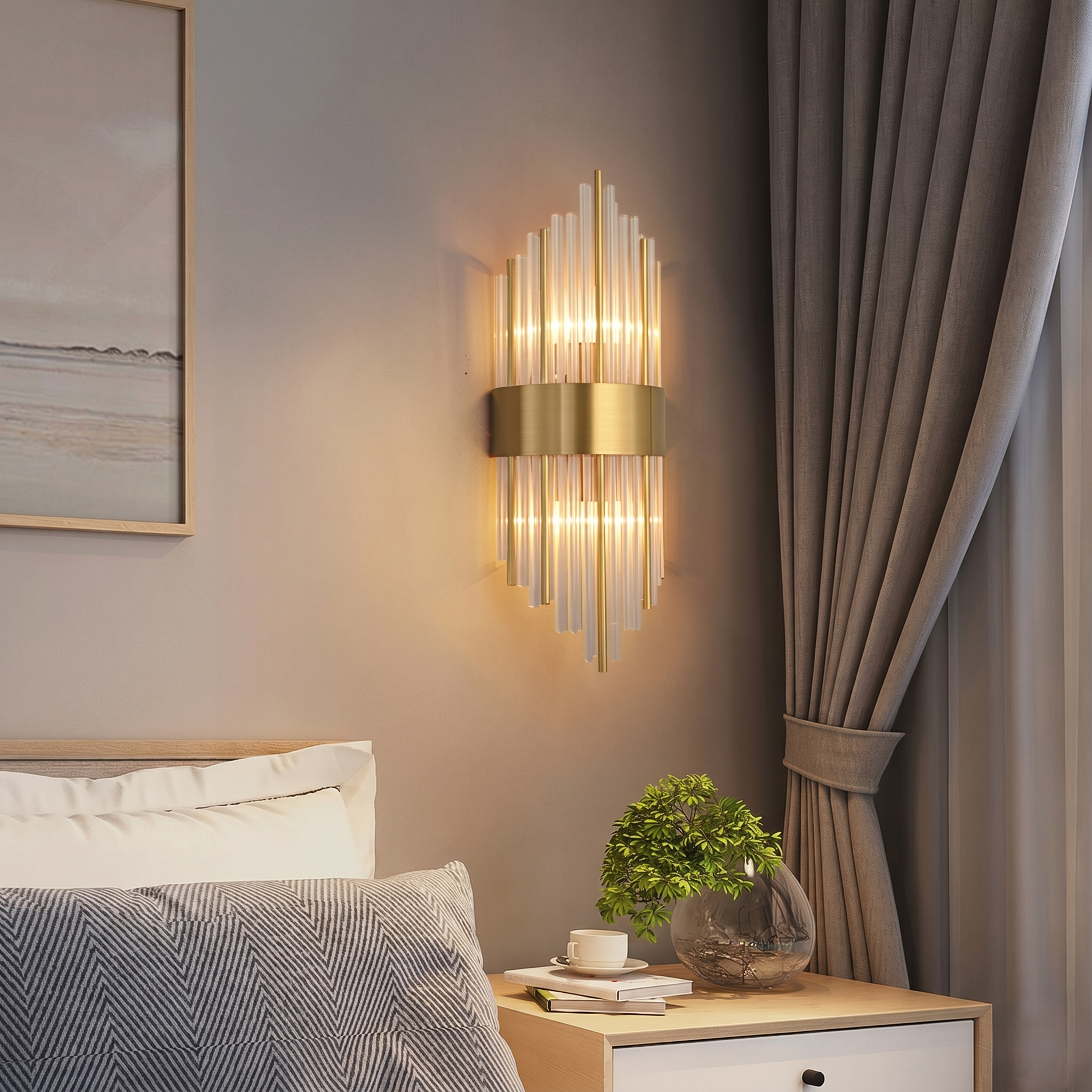 Gold Wall Lights Living Room view 2