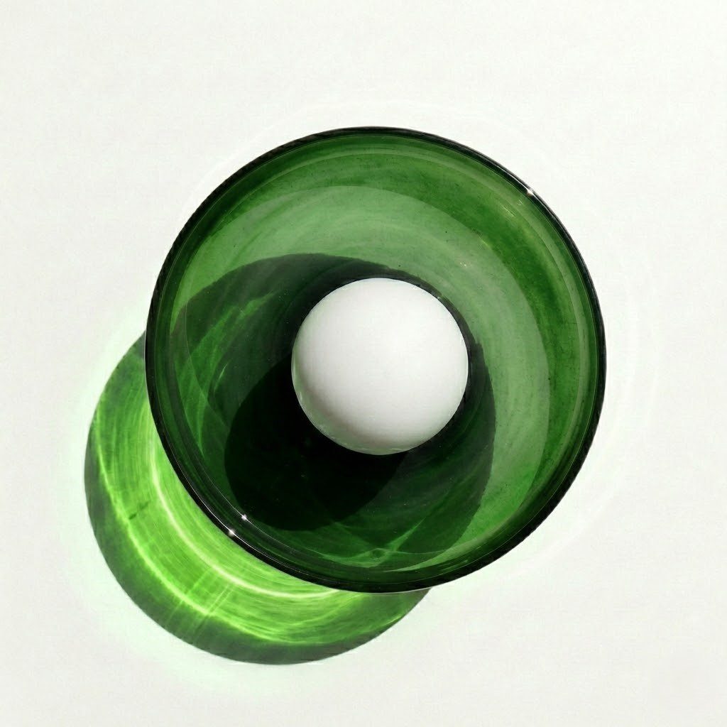 Green Glass Ceiling Light view 4
