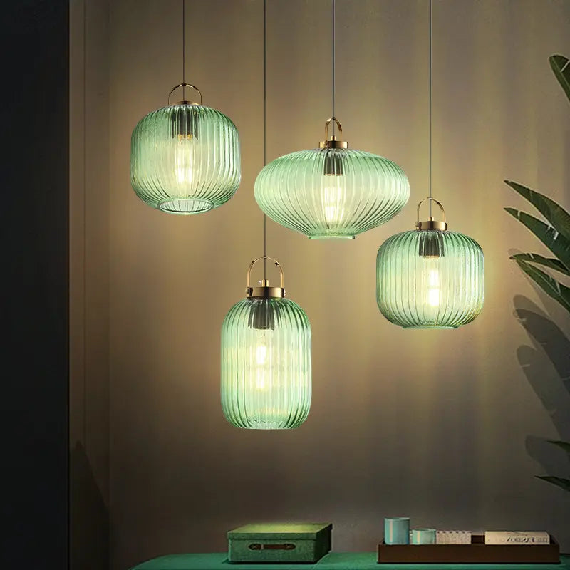Nordic Green Glass Pendant Light