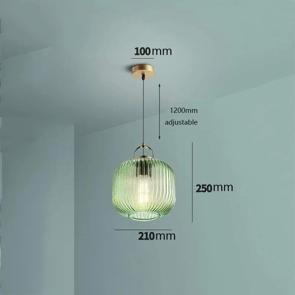 Nordic Green Glass Pendant Light view 16
