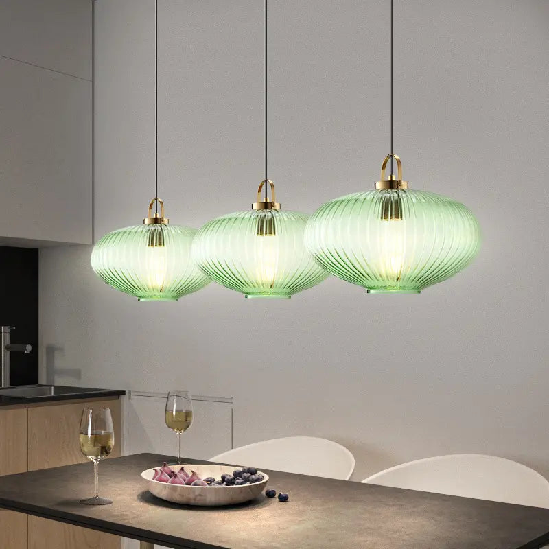 Nordic Green Glass Pendant Light view 2