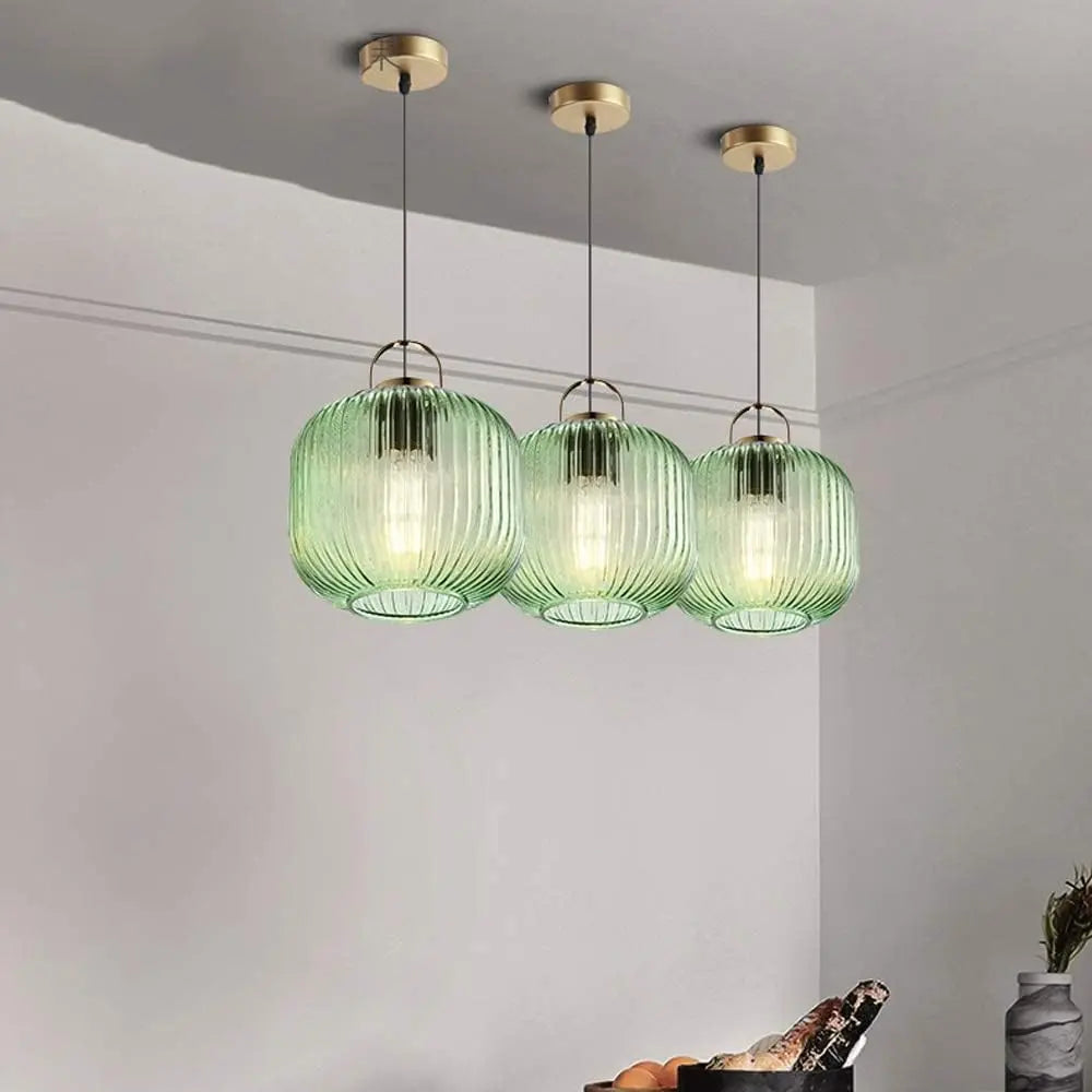 Nordic Green Glass Pendant Light view 3