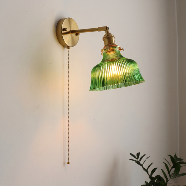Green Glass Wall Lights