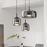 Grey Glass Pendant Light view 4