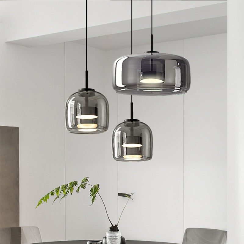 Grey Glass Pendant Light view 4