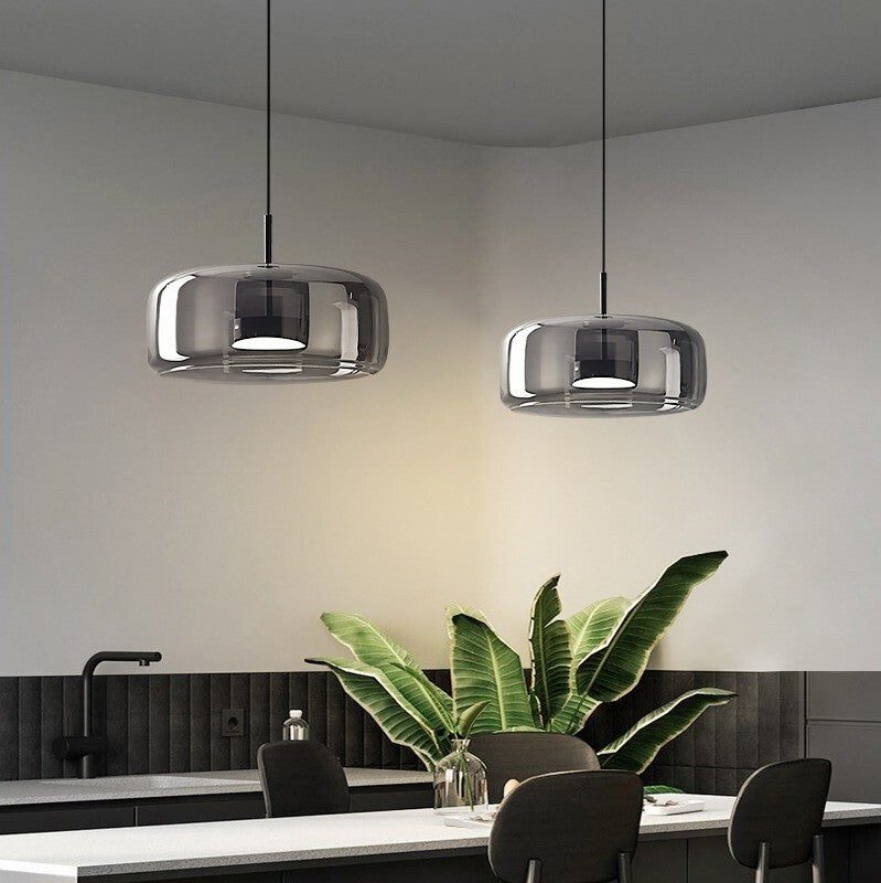 Grey Glass Pendant Light view 5