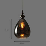 Suspension années 70 verre fumé view 5