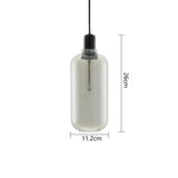 Lampe suspension verre fumé view 2