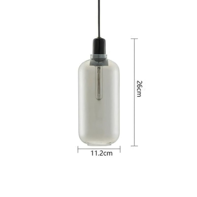 Lampe suspension verre fumé view 2