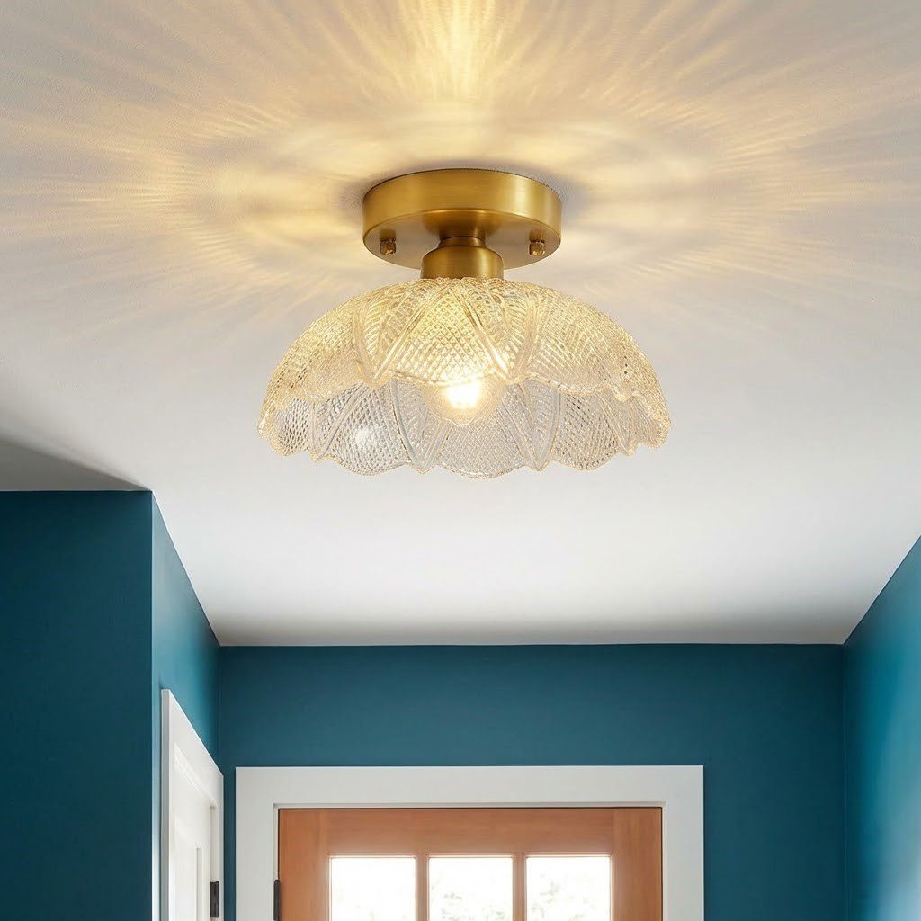 Textured Glass Ceiling Light view 2