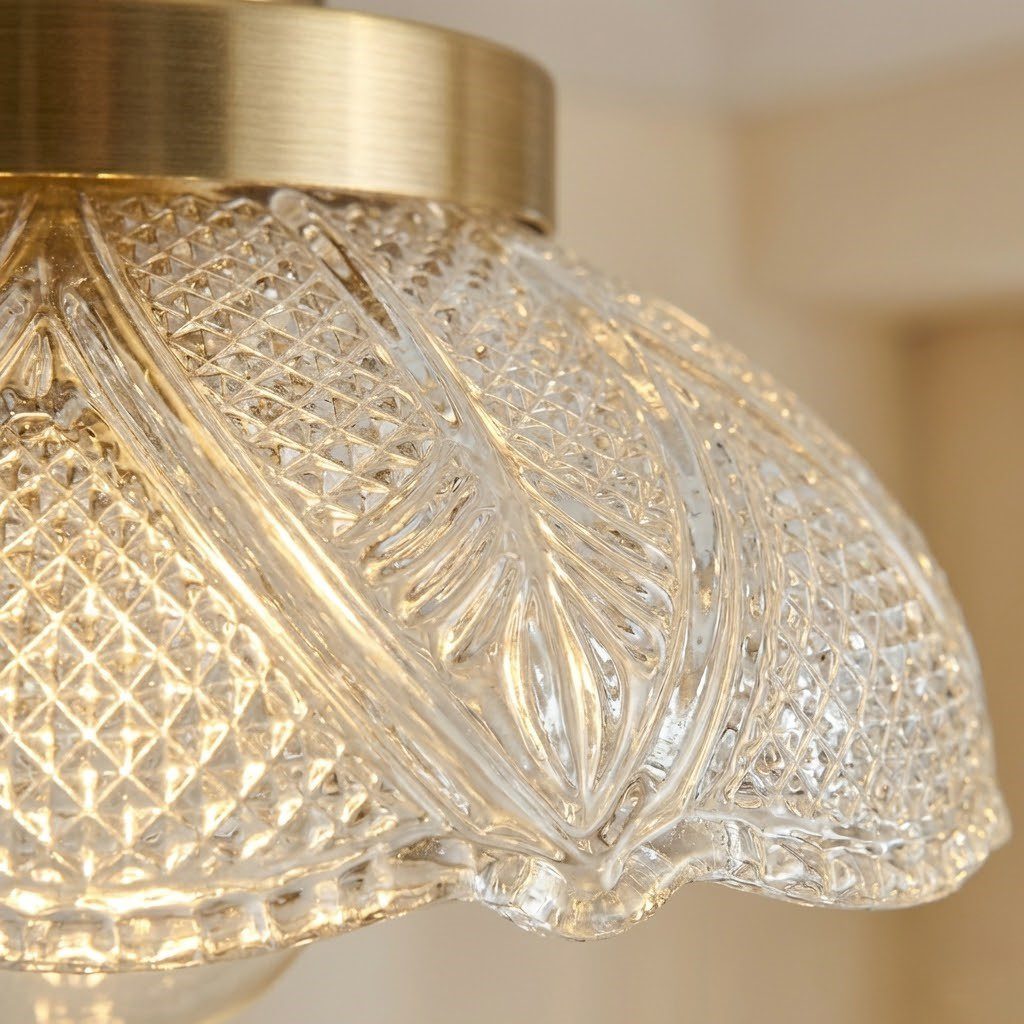Textured Glass Ceiling Light view 5