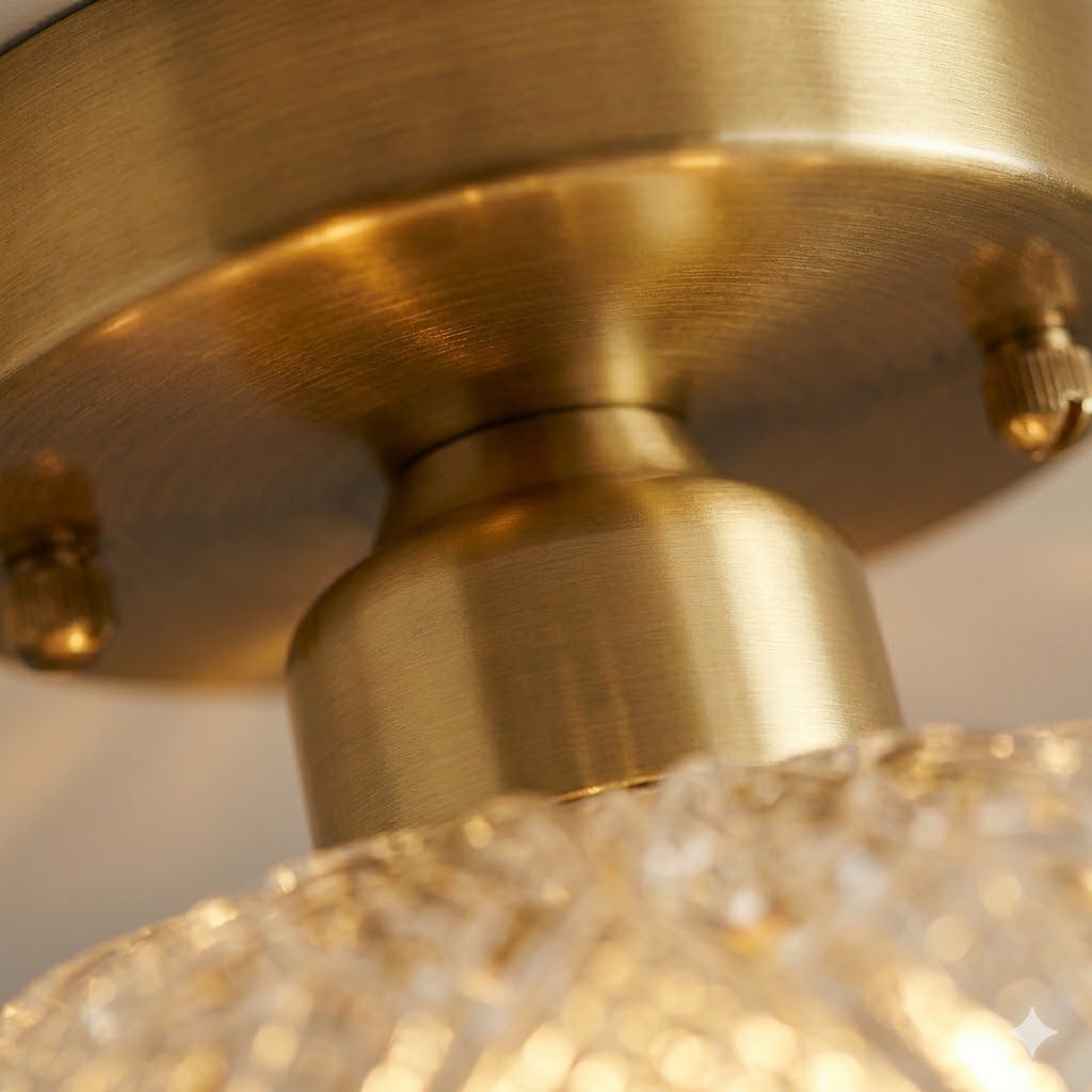 Textured Glass Ceiling Light view 7