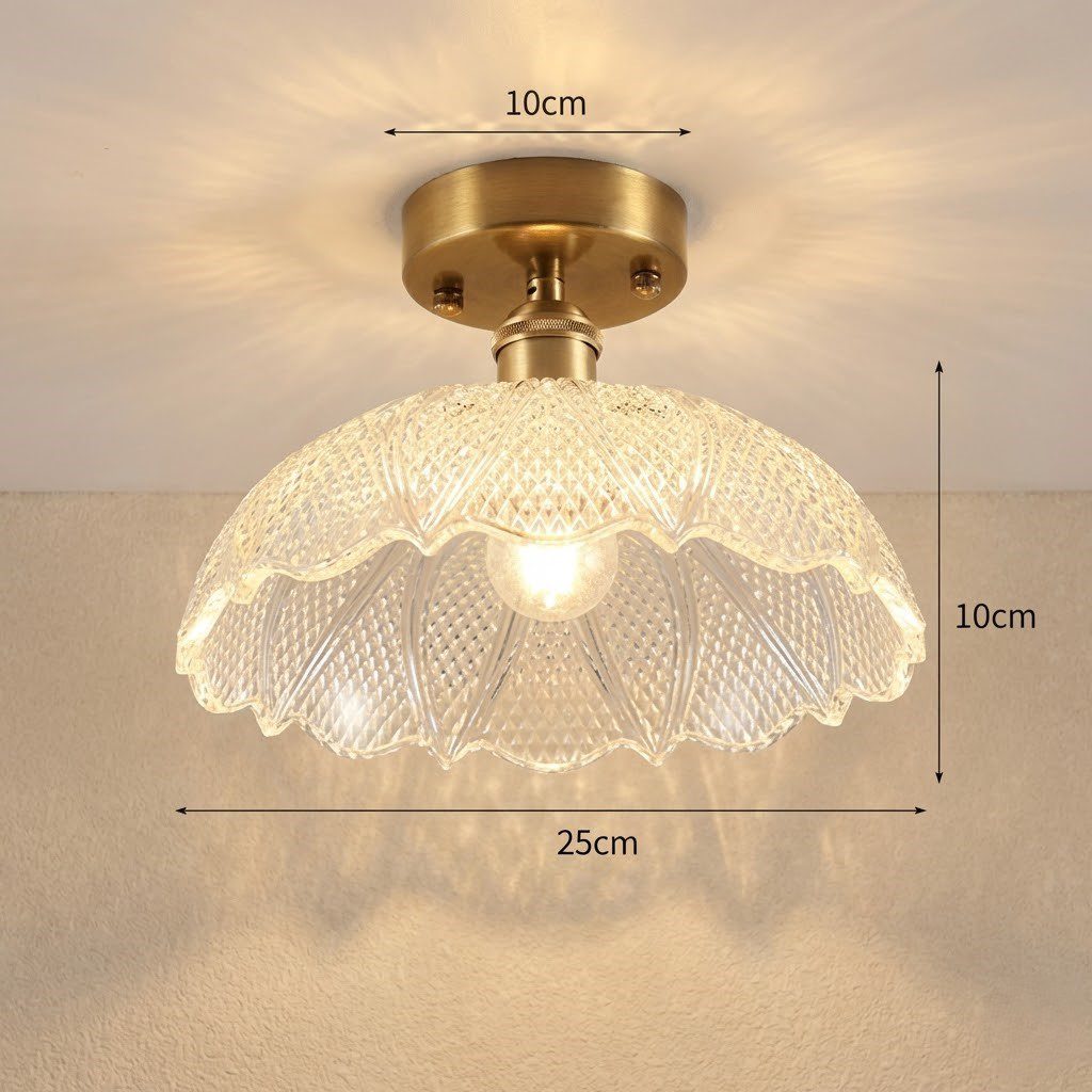 Textured Glass Ceiling Light view 8