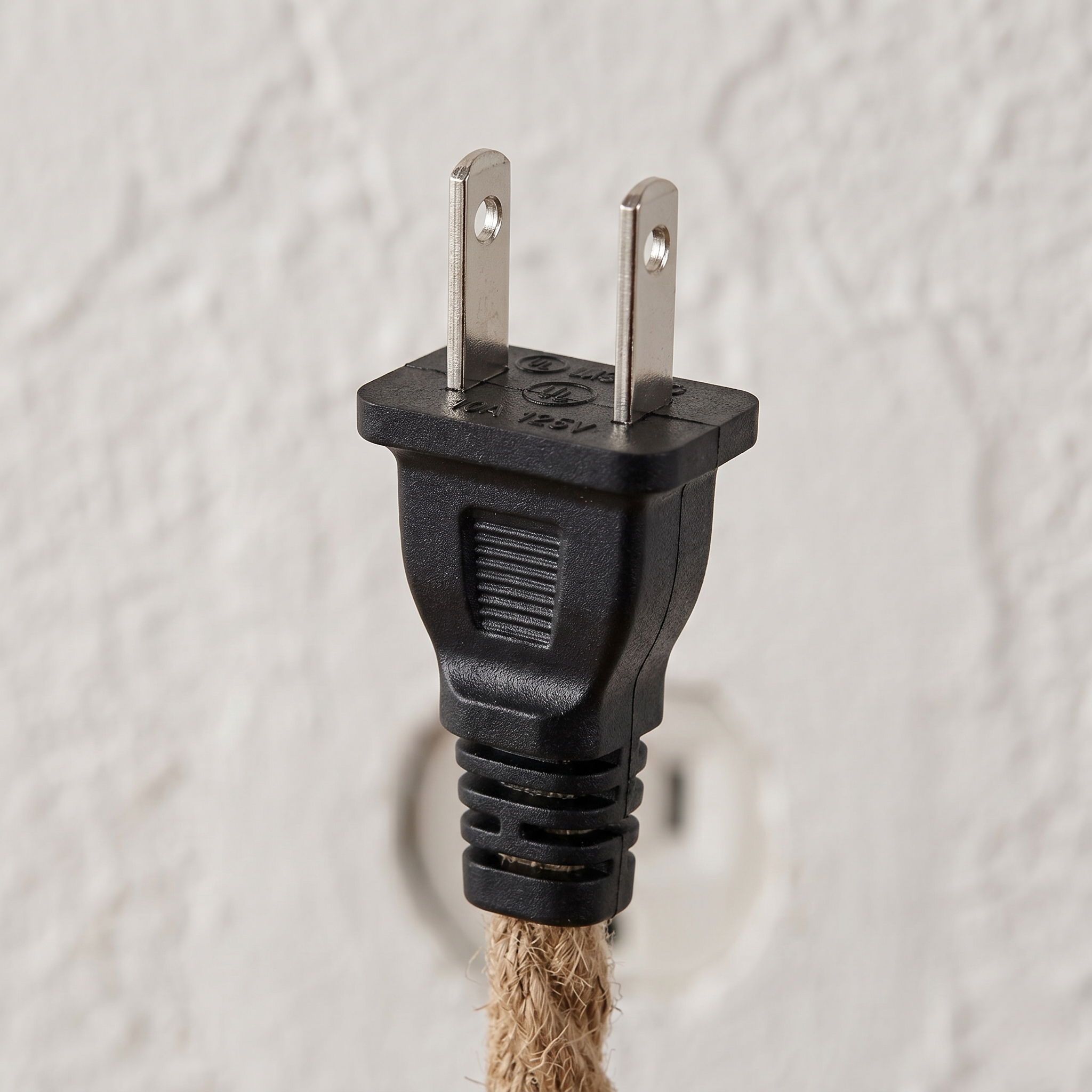 Rope and Wood Plug-In Wall Light view 6