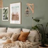 Rope and Wood Plug-In Wall Light view 7