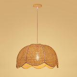 Suspension fleur rotin view 2