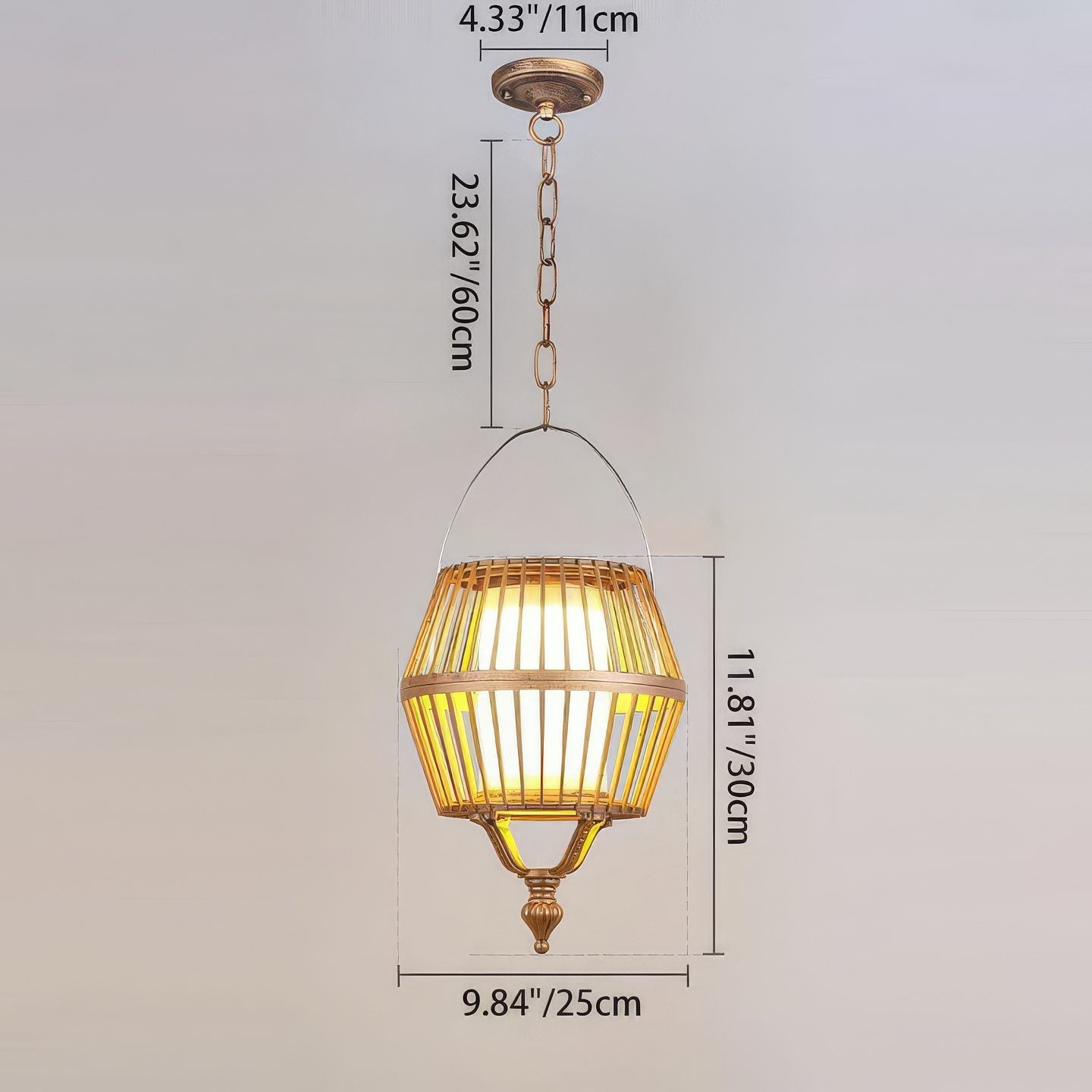Suspension extérieur doré view 3
