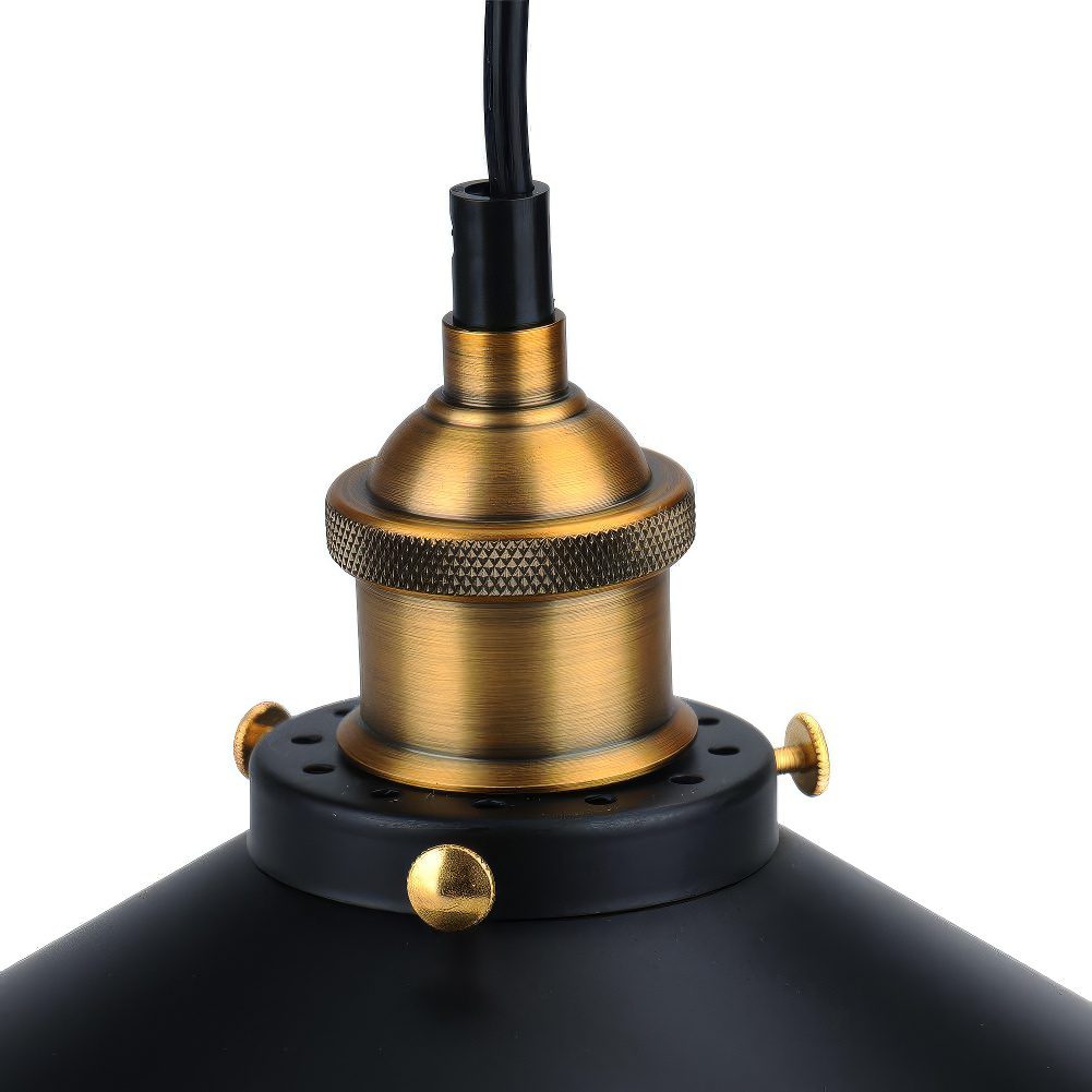 Suspension lampe noir industrielle cuisine view 5