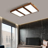 Plafonnier LED rectangulaire bois massif