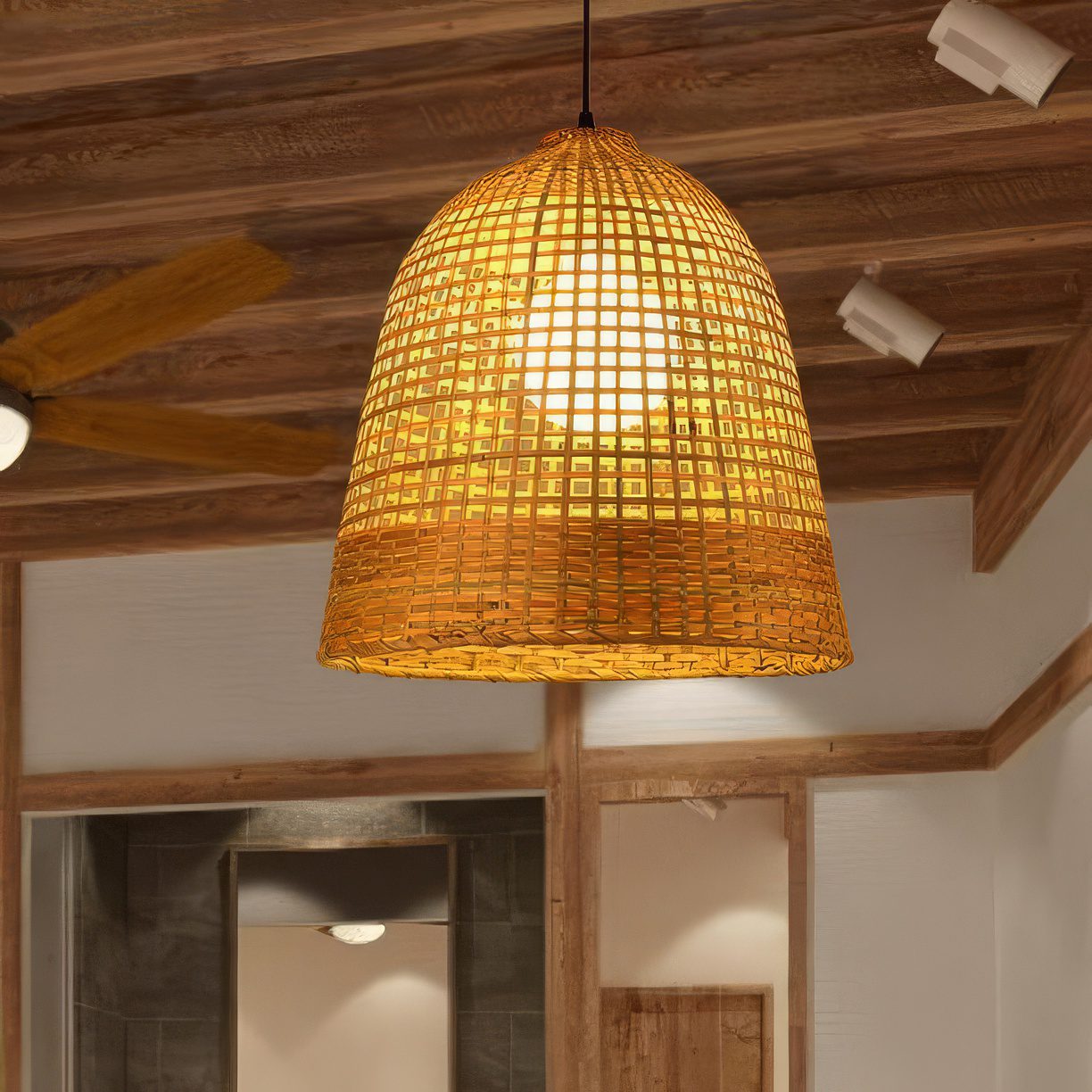 Suspension bambou salle de bain view 9