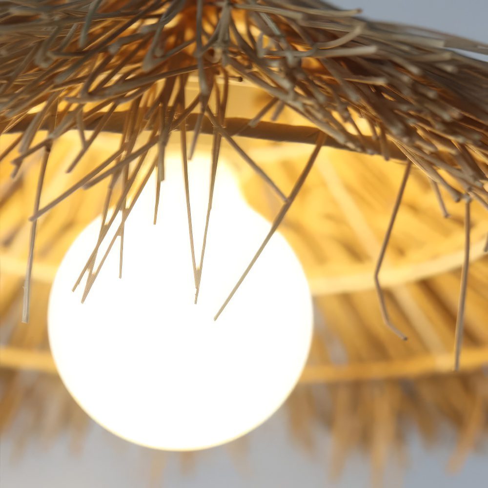 Suspension parasol paille view 3