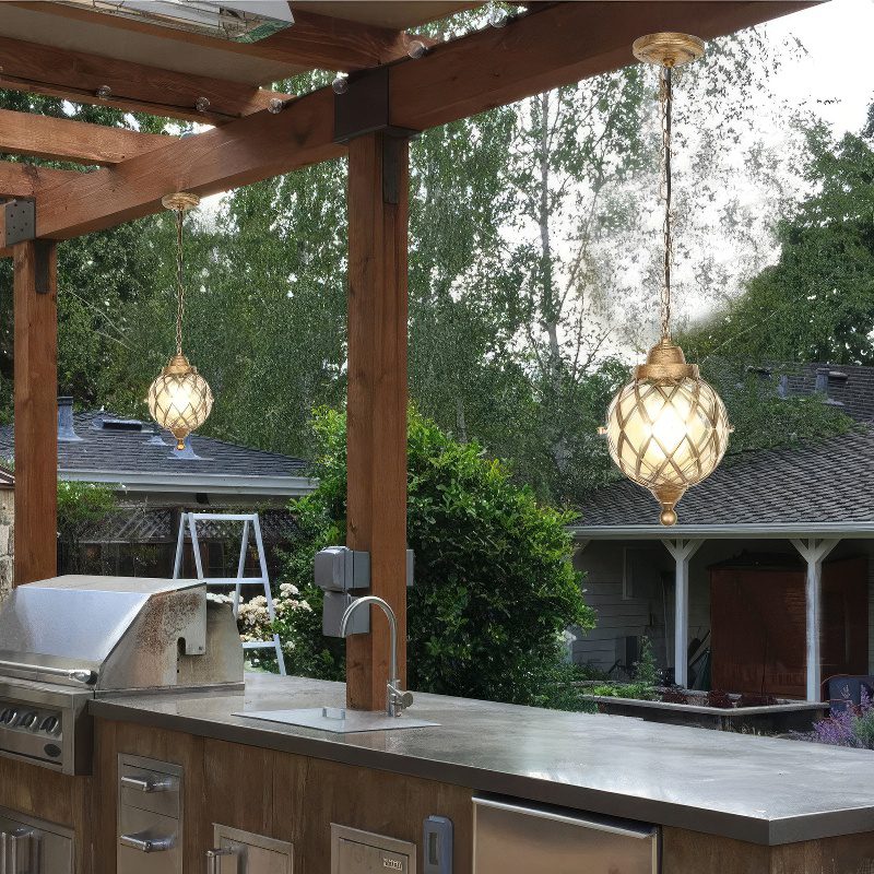 Luminaire extérieur suspension vintage view 3