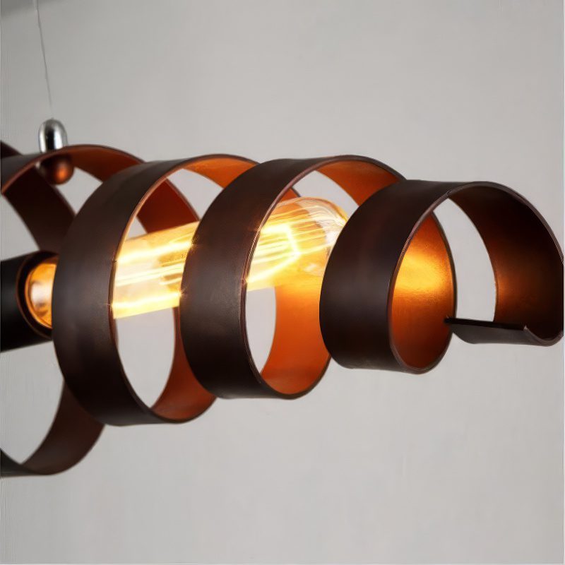 Suspension industrielle originale spirale view 4