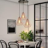 Suspension 3 lampes cuivre view 5