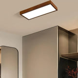 Plafonnier LED rectangulaire bois massif view 5