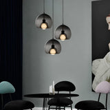 Suspension 3 lampes verre view 4
