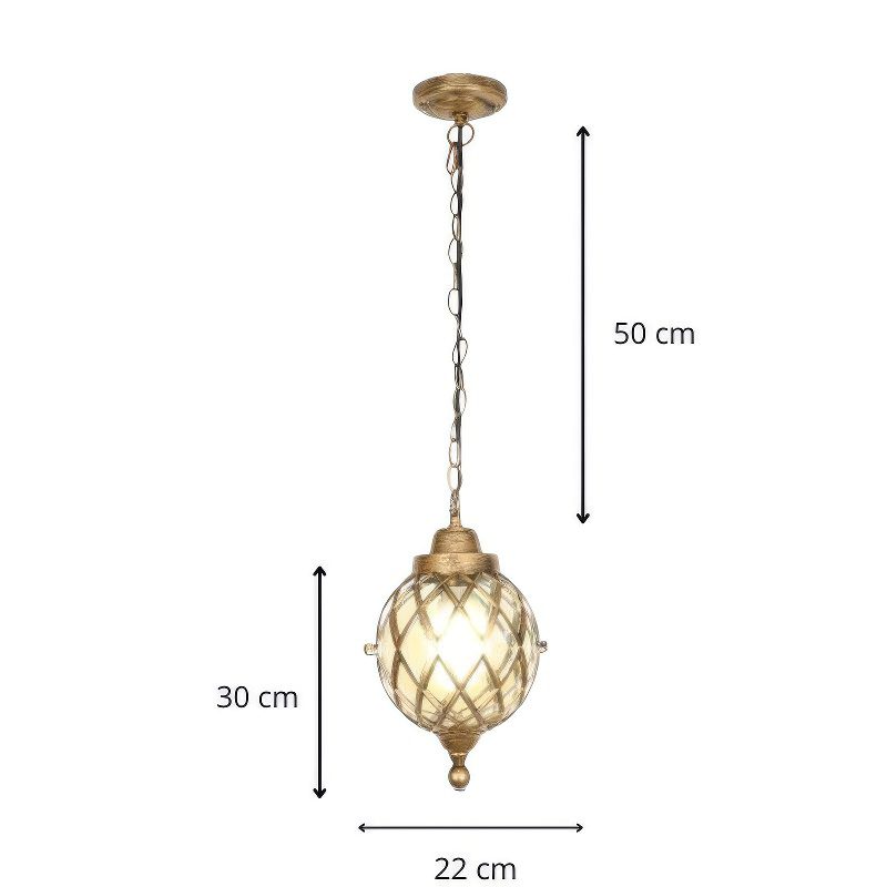 Luminaire extérieur suspension vintage view 6
