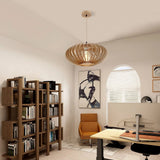 Lustre suspension bois design scandinave view 1