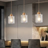 Suspension bois et verre style scandinave