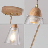Suspension bois et verre style scandinave view 8