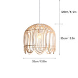 Suspension fleur rotin view 7