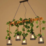 Suspension bois flotté plante corde view 6