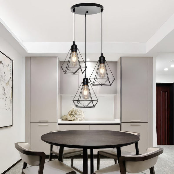 Industrial Cluster Cage Pendant Light