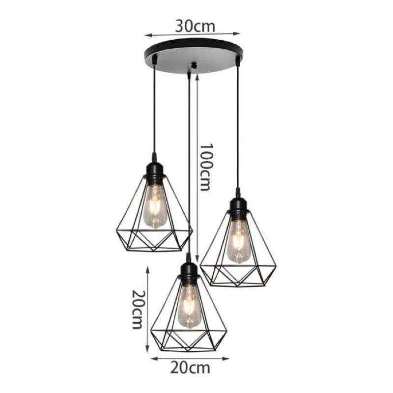 Industrial Cluster Cage Pendant Light view 3