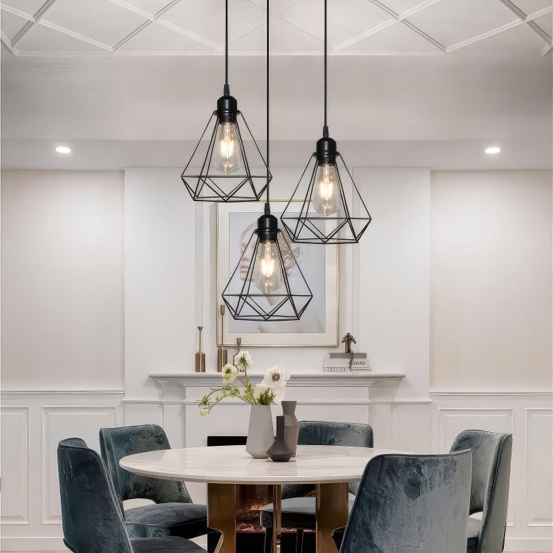 Industrial Cluster Cage Pendant Light view 4