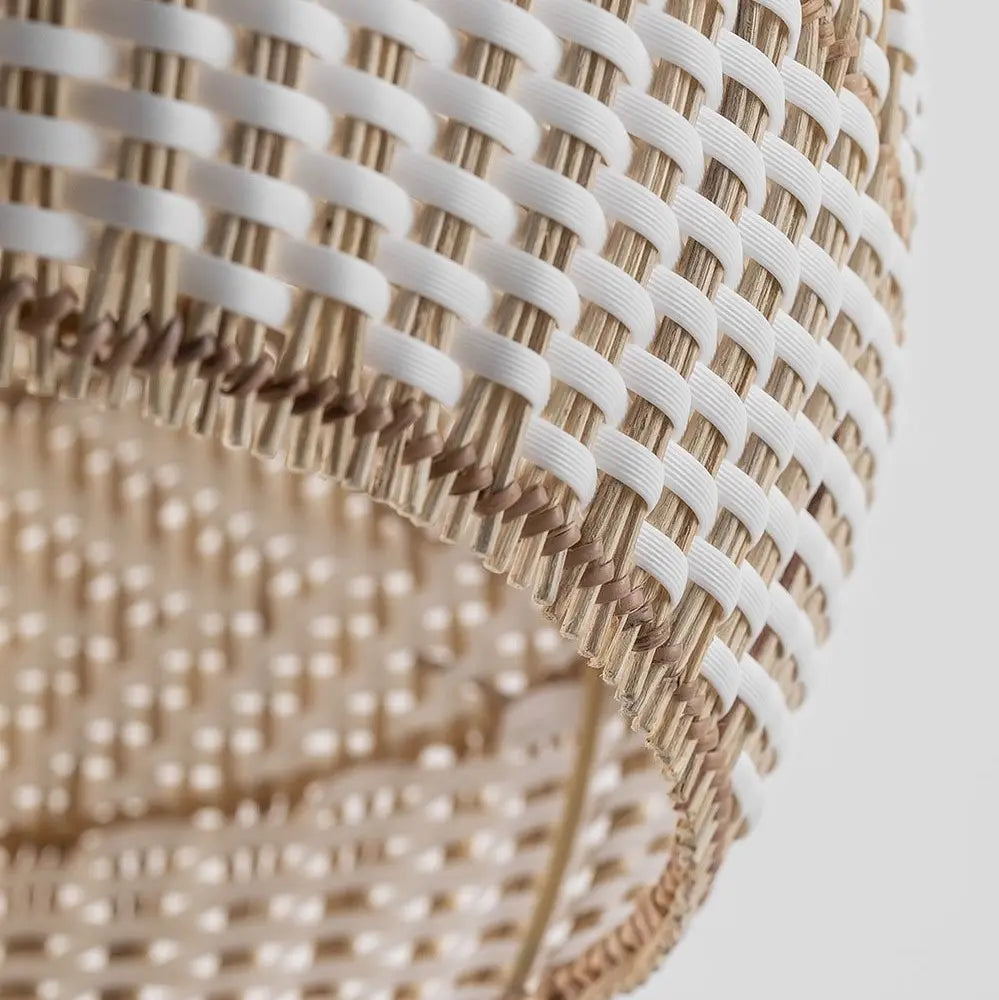 Suspension bambou blanc view 5