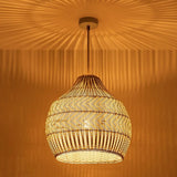 Suspension bambou blanc view 2