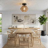Luminaire plafonnier rotin view 5